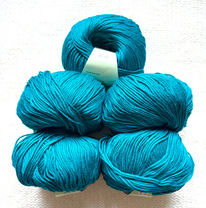 5 balls x 50g Cashmere Silk yarn : Cashmere + Silk + Bamboo fiber : 28 Deep Teal