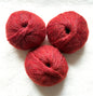 3 balls x 25g Glitter Mohair yarn : Mohair + Wool + Rayon : 32 Rust Red