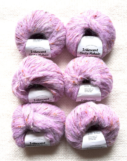 6 balls x 25g Mohair Wool yarn : Mohair + Wool + Acrylic + Polyester : 11 Purple