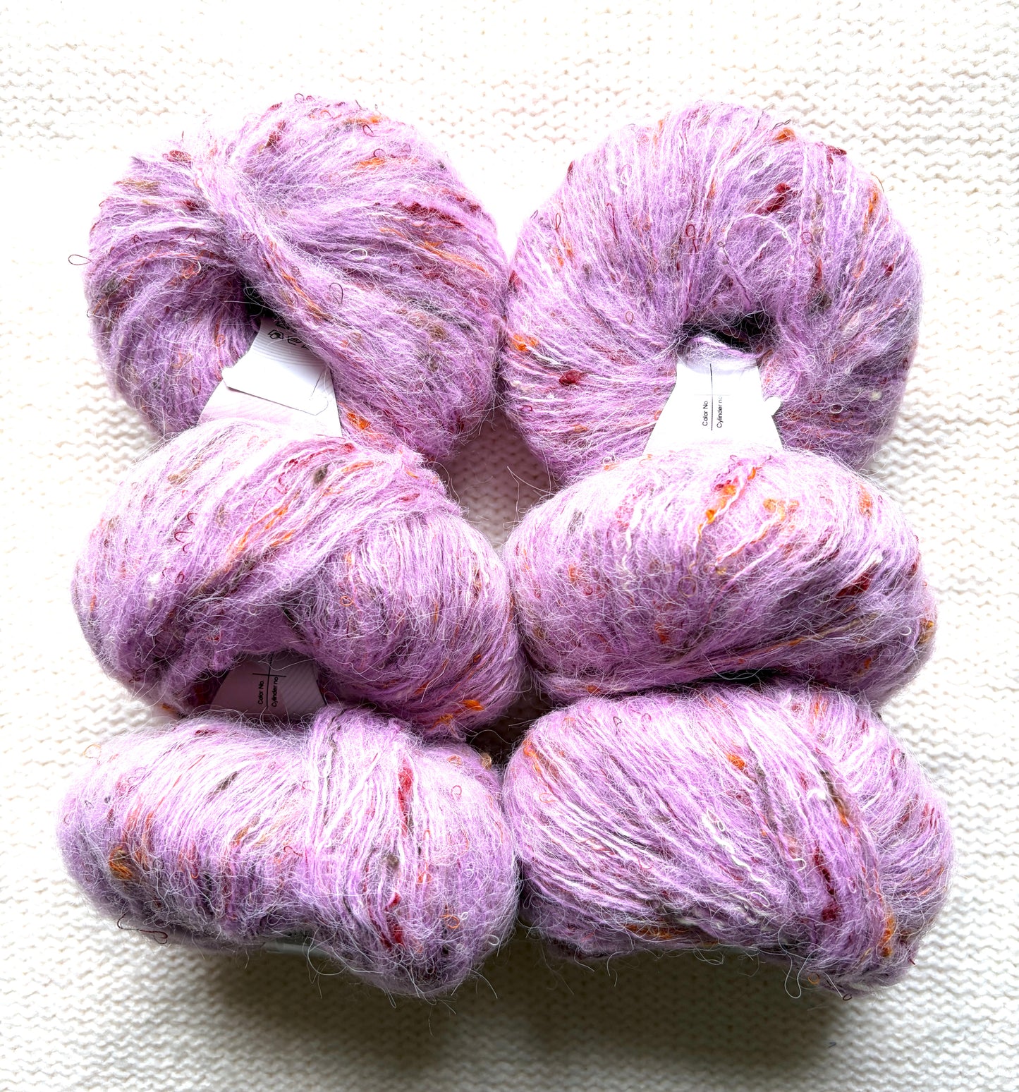 6 balls x 25g Mohair Wool yarn : Mohair + Wool + Acrylic + Polyester : 11 Purple