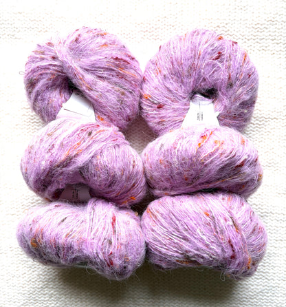 6 balls x 25g Mohair Wool yarn : Mohair + Wool + Acrylic + Polyester : 11 Purple