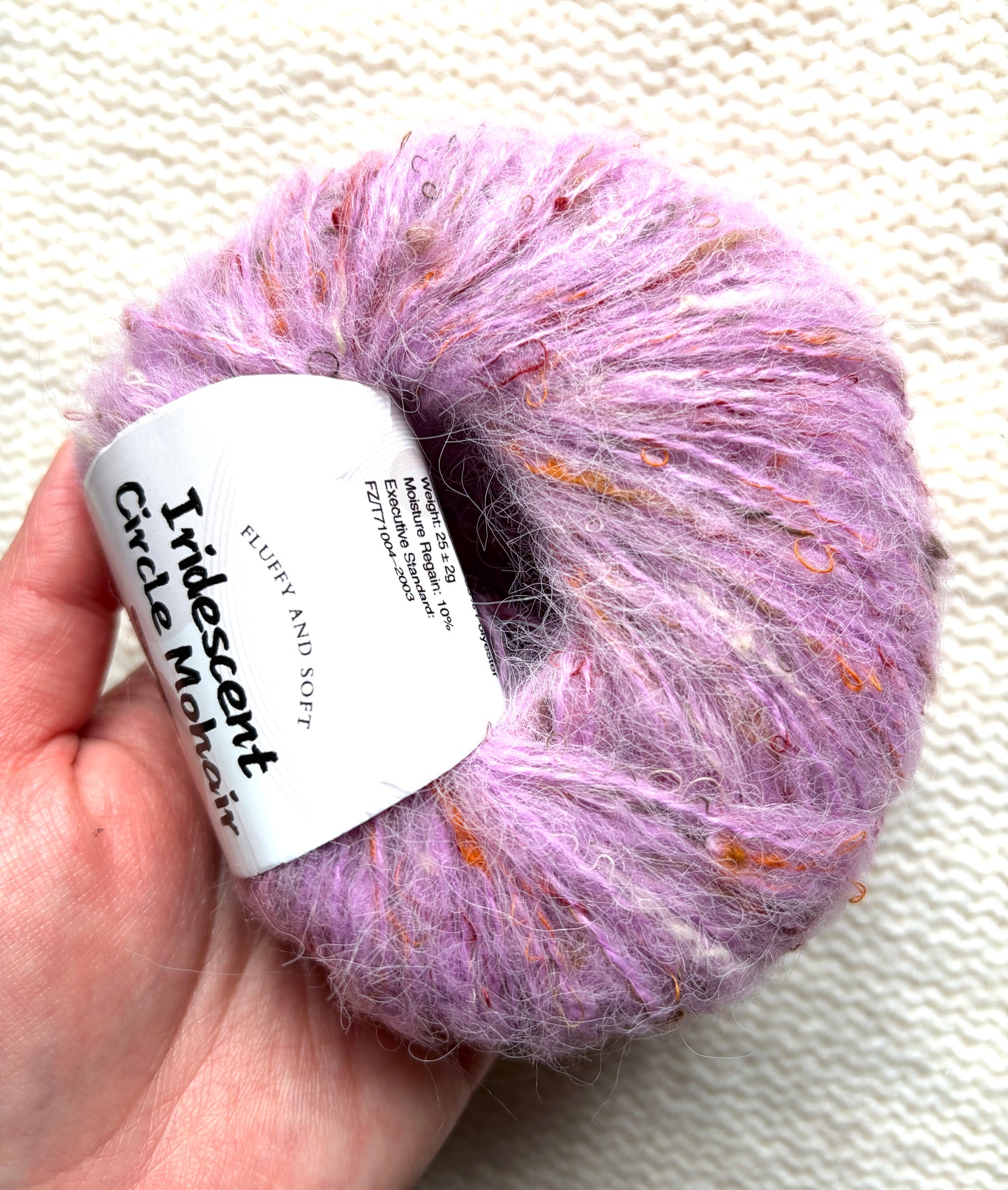 6 balls x 25g Mohair Wool yarn : Mohair + Wool + Acrylic + Polyester : 11 Purple