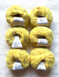 6 balls x 25g Mohair Wool yarn : Mohair + Wool + Acrylic + Polyester : 09 Yellow