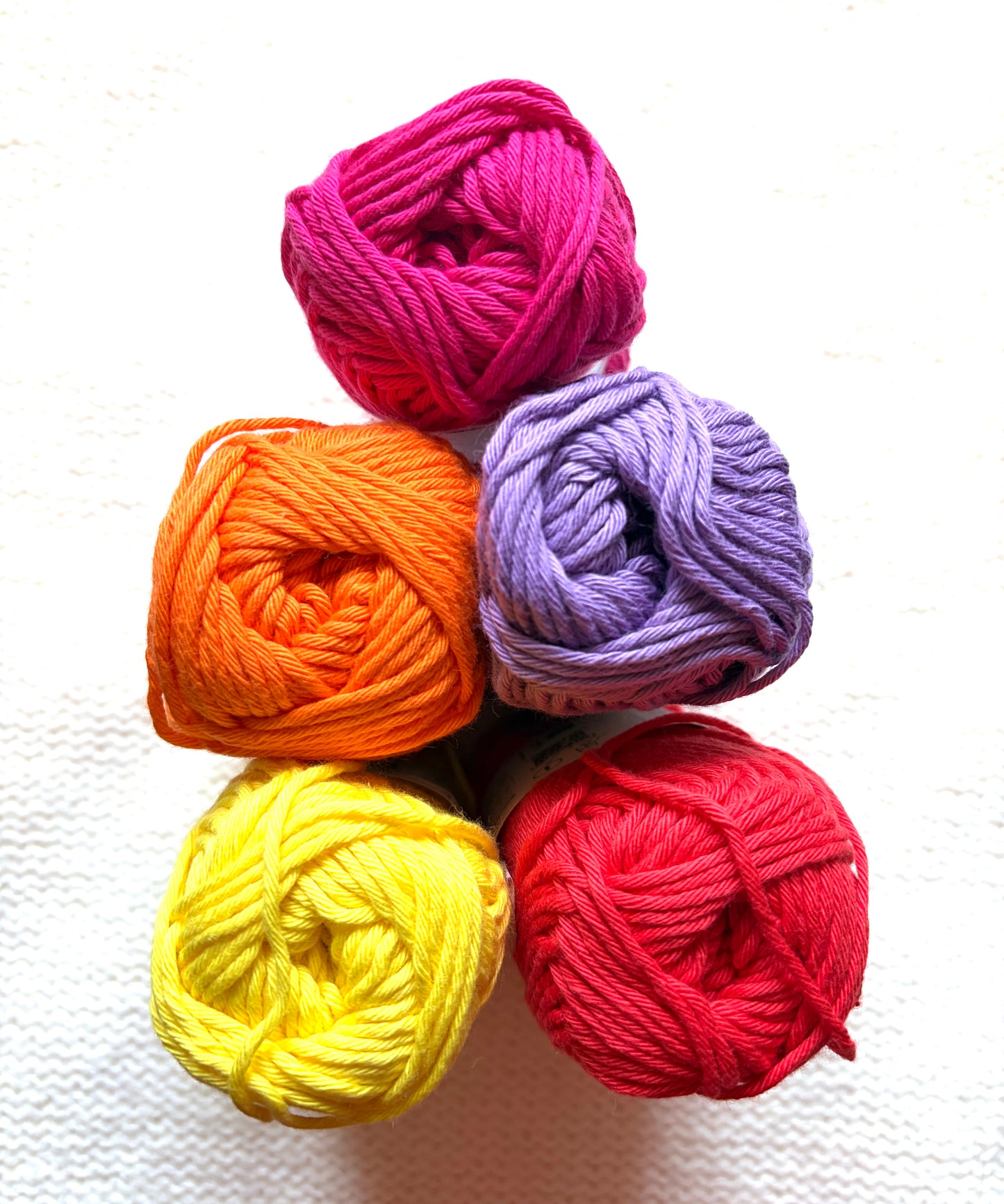 10 balls x 50g Hobbii : Rainbow Cotton Yarn 8/8 Color Pack 11 : 100% Cotton