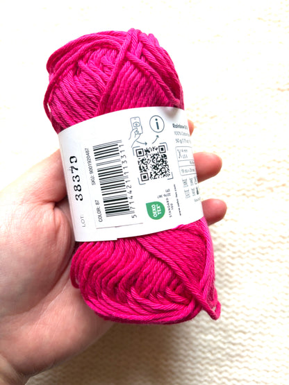 10 balls x 50g Hobbii : Rainbow Cotton Yarn 8/8 Color Pack 11 : 100% Cotton