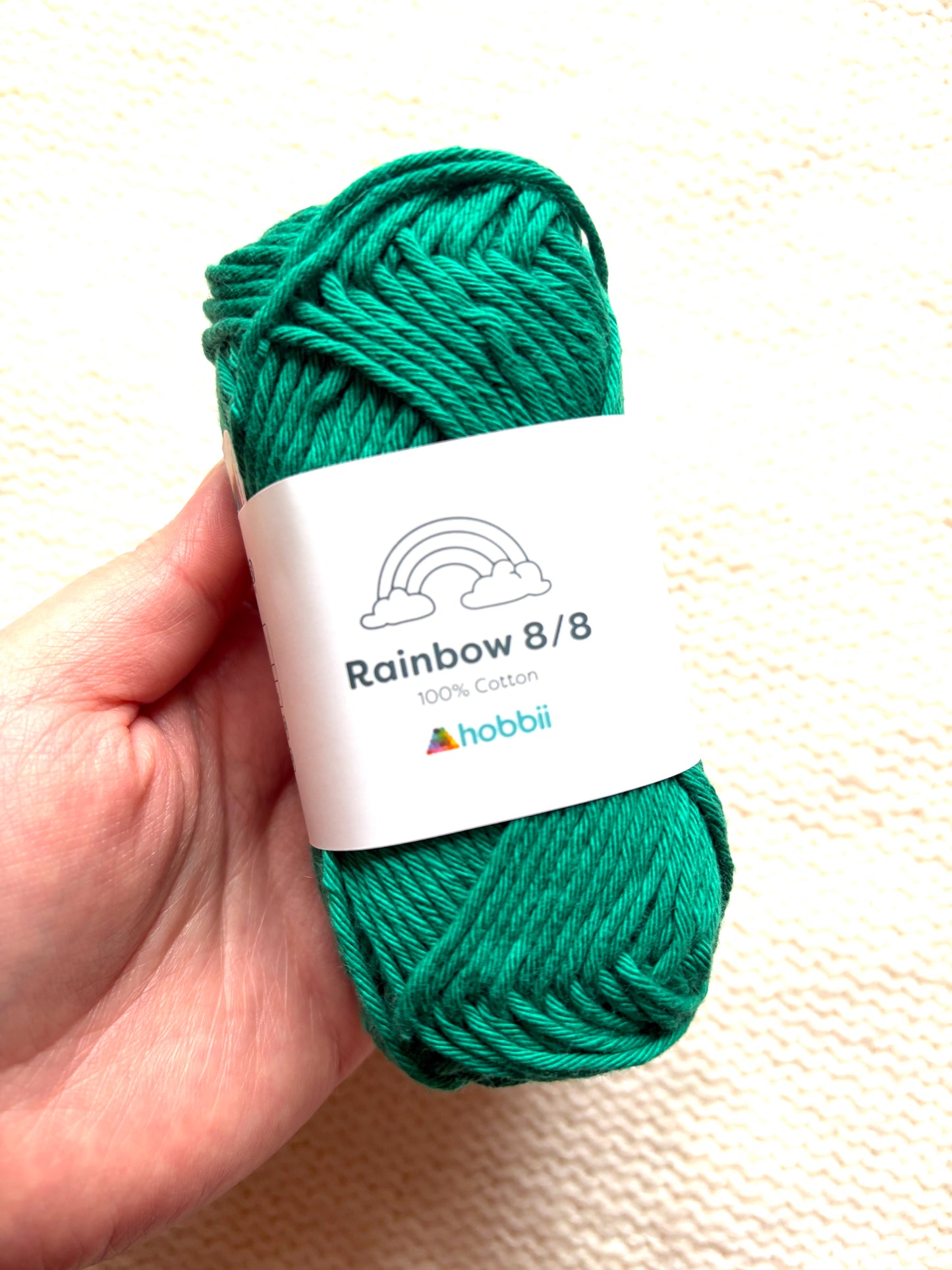 5 balls x 50g Hobbii : Rainbow Cotton Yarn 8/8 Color Pack 11B : 100% Cotton