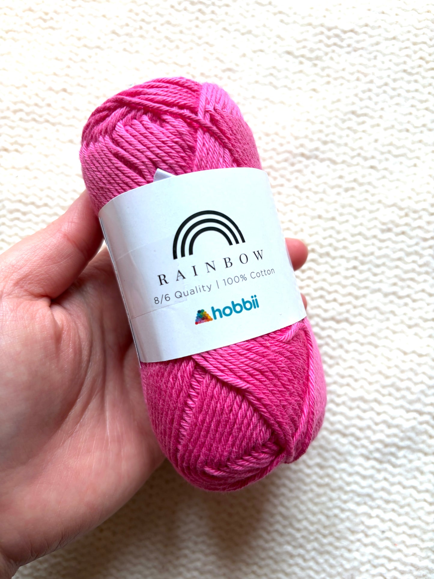 5 balls x 50g Hobbii : Rainbow Cotton Yarn 8/6 Color Pack 08A : 100% Cotton