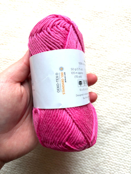 5 balls x 50g Hobbii : Rainbow Cotton Yarn 8/6 Color Pack 08A : 100% Cotton