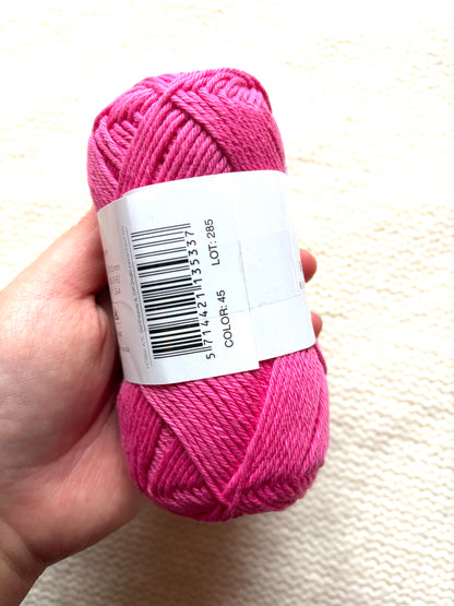 5 balls x 50g Hobbii : Rainbow Cotton Yarn 8/6 Color Pack 08A : 100% Cotton