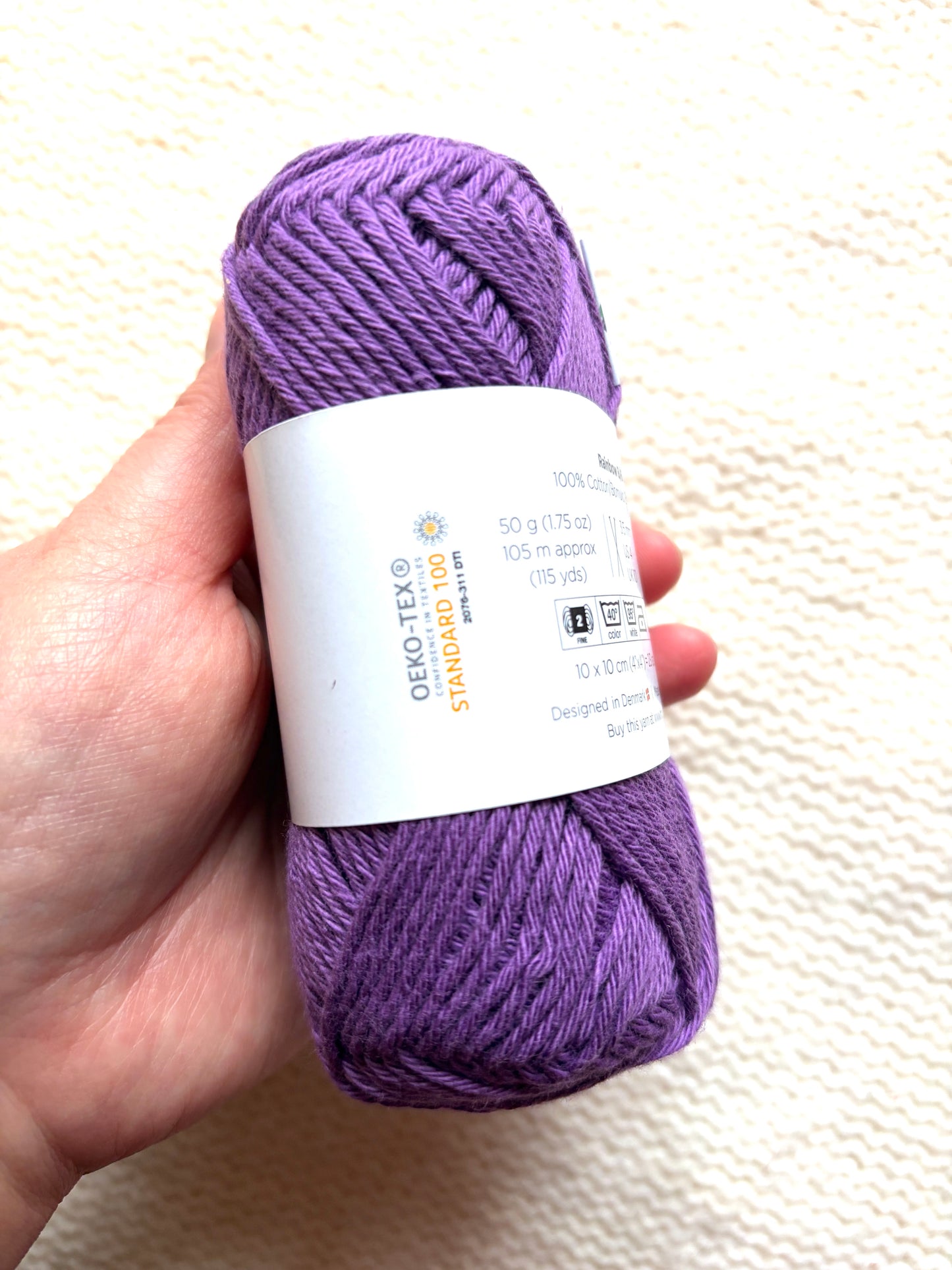5 balls x 50g Hobbii : Rainbow Cotton Yarn 8/6 Color Pack 08B : 100% Cotton