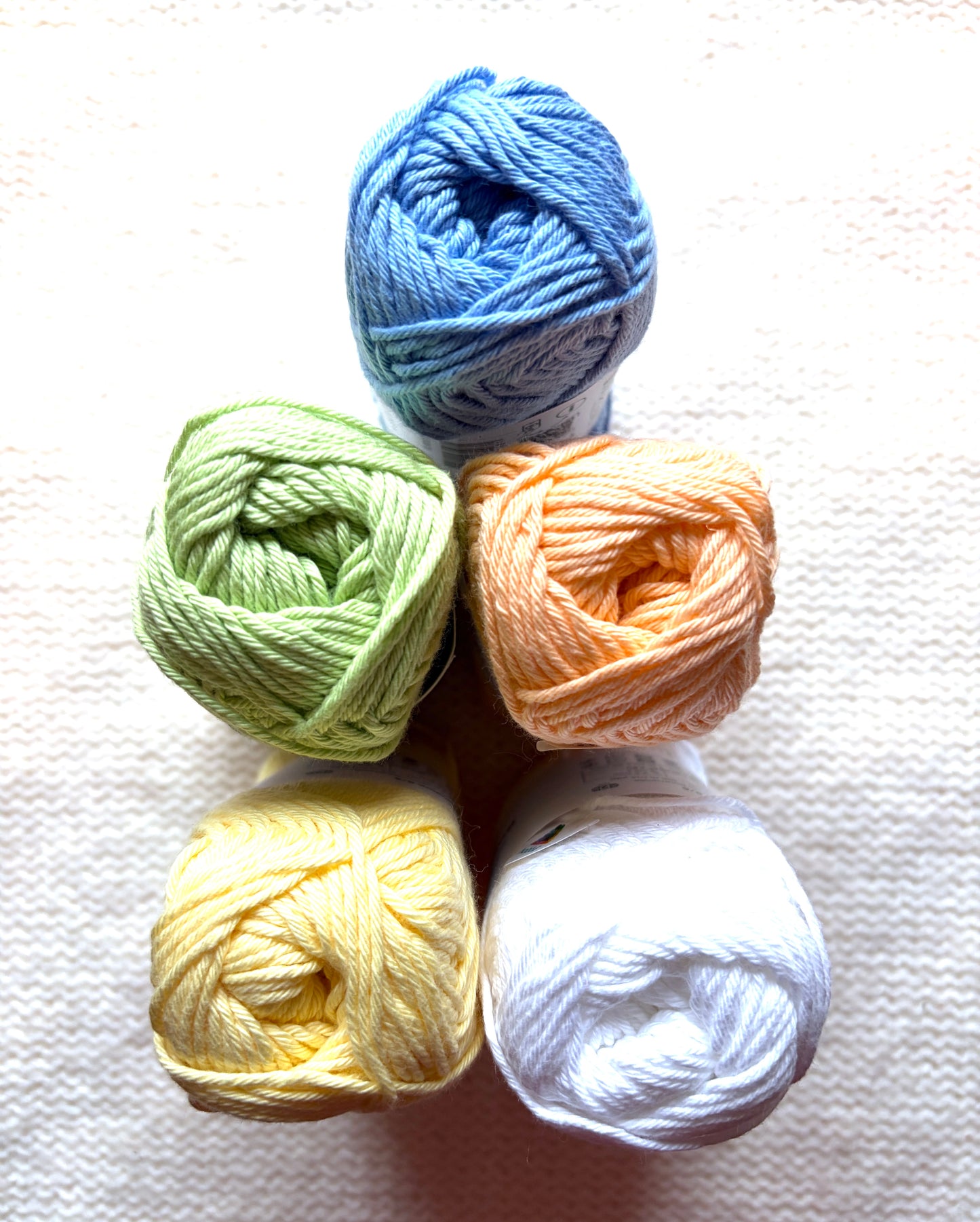 10 balls x 50g Hobbii : Rainbow Cotton Yarn 8/6 Color Pack 05 : 100% Cotton