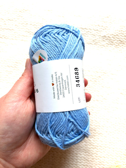 10 balls x 50g Hobbii : Rainbow Cotton Yarn 8/6 Color Pack 05 : 100% Cotton