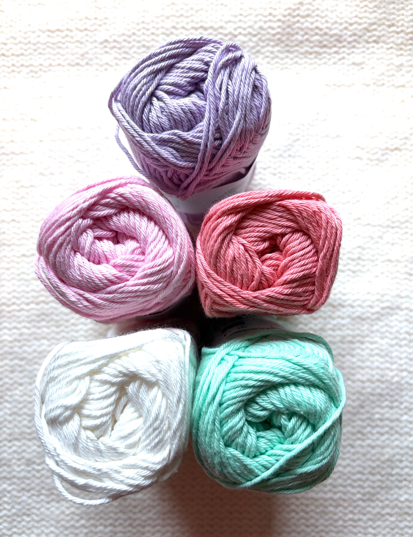 10 balls x 50g Hobbii : Rainbow Cotton Yarn 8/6 Color Pack 05 : 100% Cotton