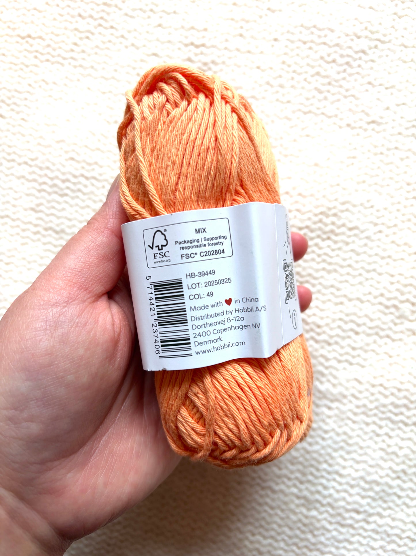 5 balls x 50g Hobbii : Rainbow Cotton Yarn 8/8 Color Pack 06A  : 100% Cotton