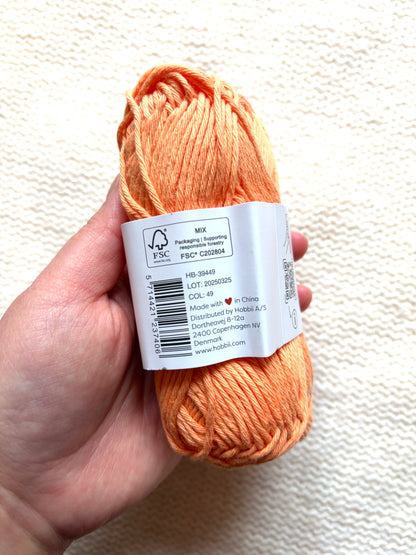 5 balls x 50g Hobbii : Rainbow Cotton Yarn 8/8 Color Pack 06A  : 100% Cotton