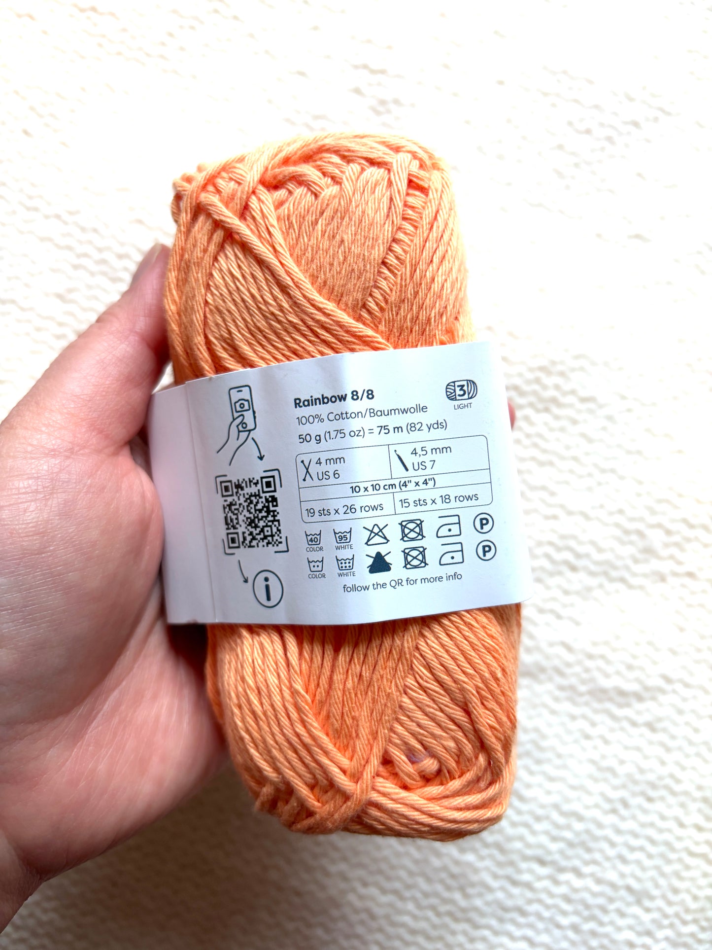 5 balls x 50g Hobbii : Rainbow Cotton Yarn 8/8 Color Pack 06A  : 100% Cotton