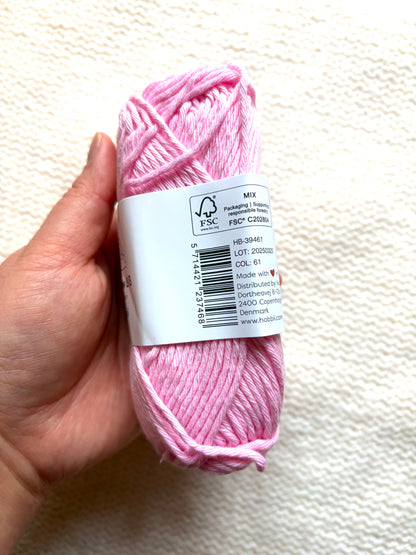 5 balls x 50g Hobbii : Rainbow Cotton Yarn 8/8 Color Pack 06B : 100% Cotton