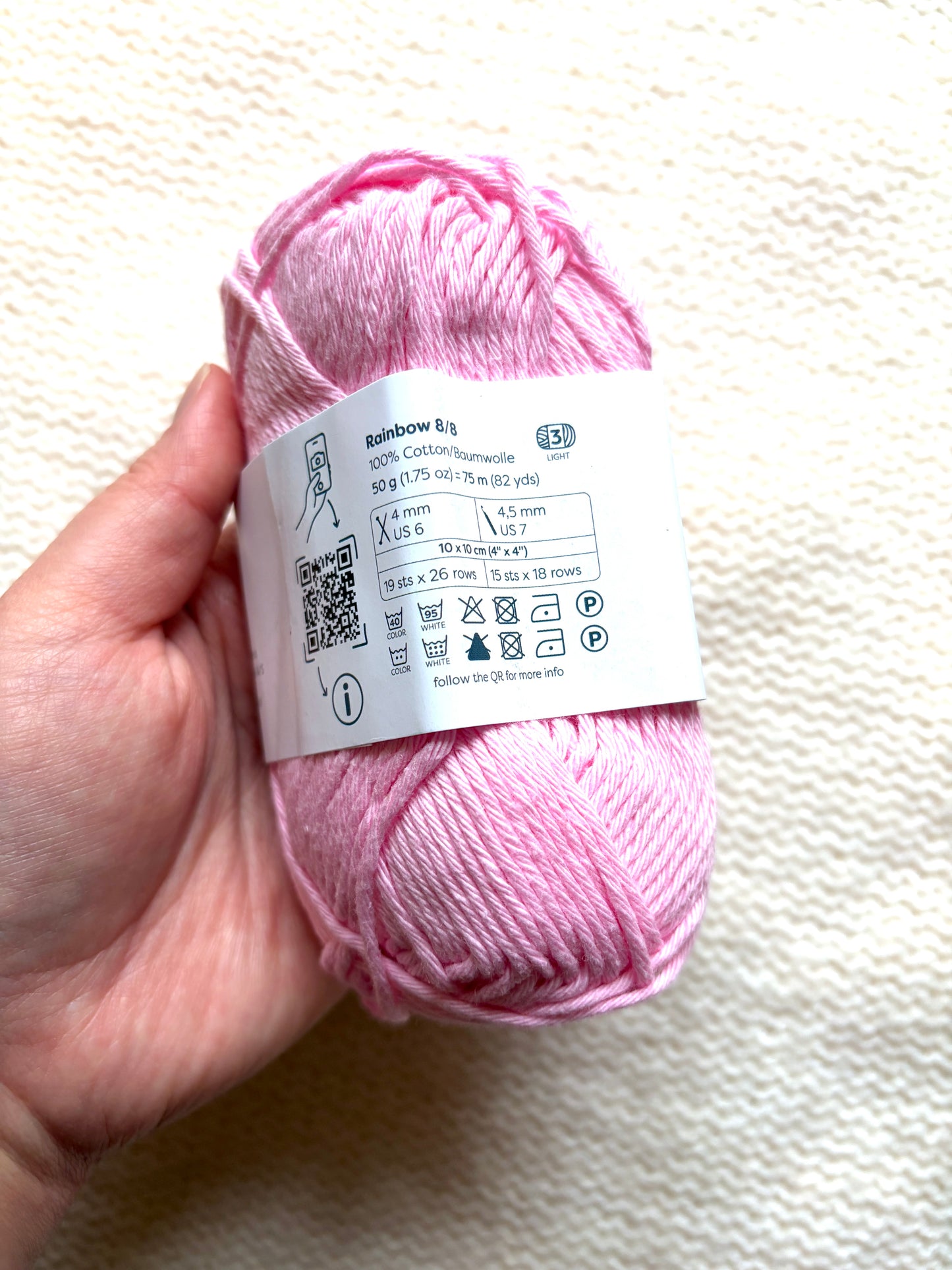 10 balls x 50g Hobbii : Rainbow Cotton Yarn 8/8 Color Pack 06 : 100% Cotton