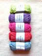 5 balls x 50g Hobbii : Rainbow Cotton Yarn 8/8 Color Pack 10A : 100% Cotton