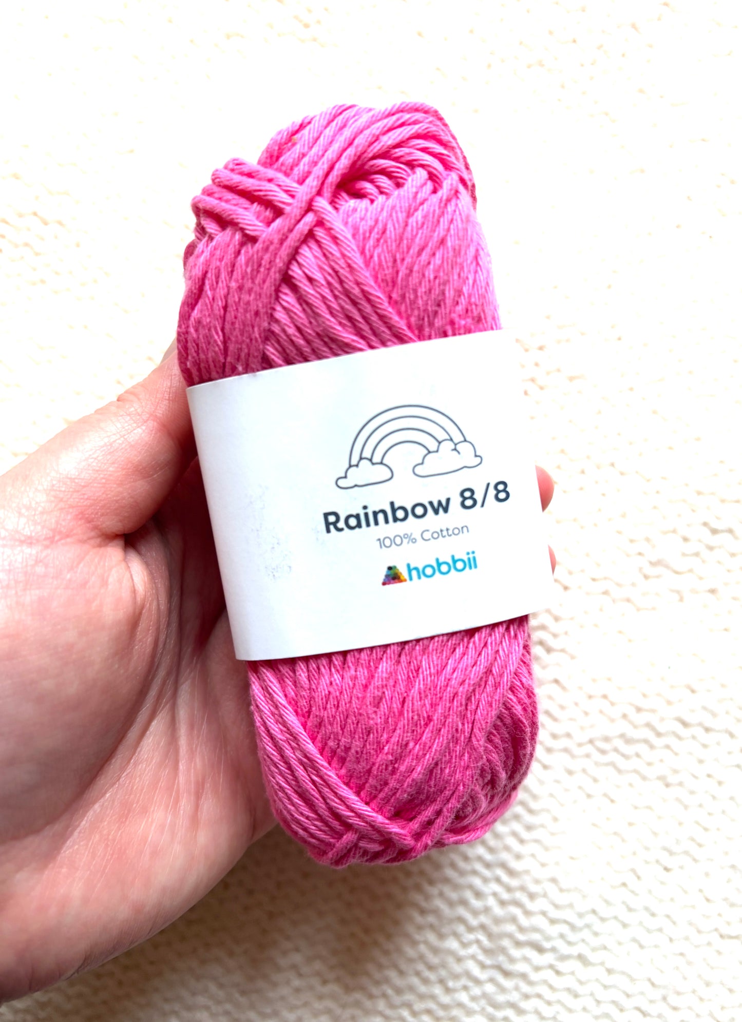 10 balls x 50g Hobbii : Rainbow Cotton Yarn 8/8 Color Pack 10 : 100% Cotton