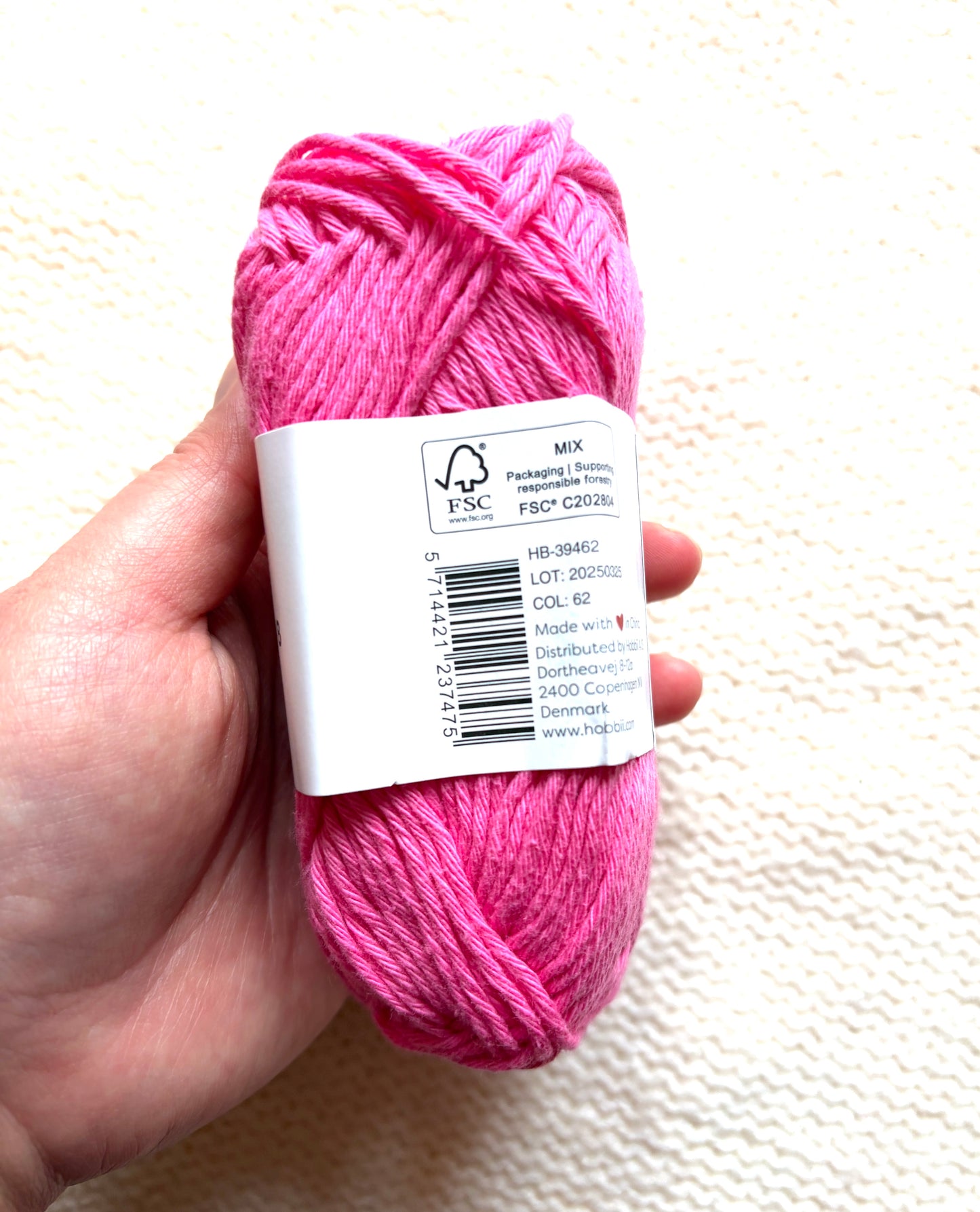 10 balls x 50g Hobbii : Rainbow Cotton Yarn 8/8 Color Pack 10 : 100% Cotton