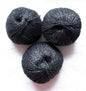 3 balls x 25g Glitter Mohair yarn : Mohair + Wool + Rayon : 15 Black