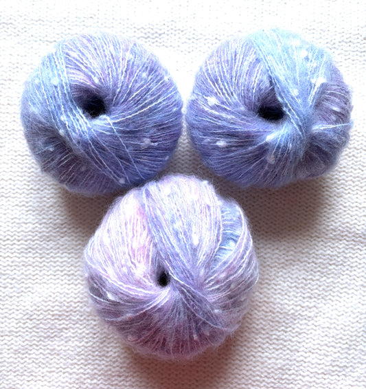 3 balls x 50g Mohair yarn : Gradient  Multicolour : 15