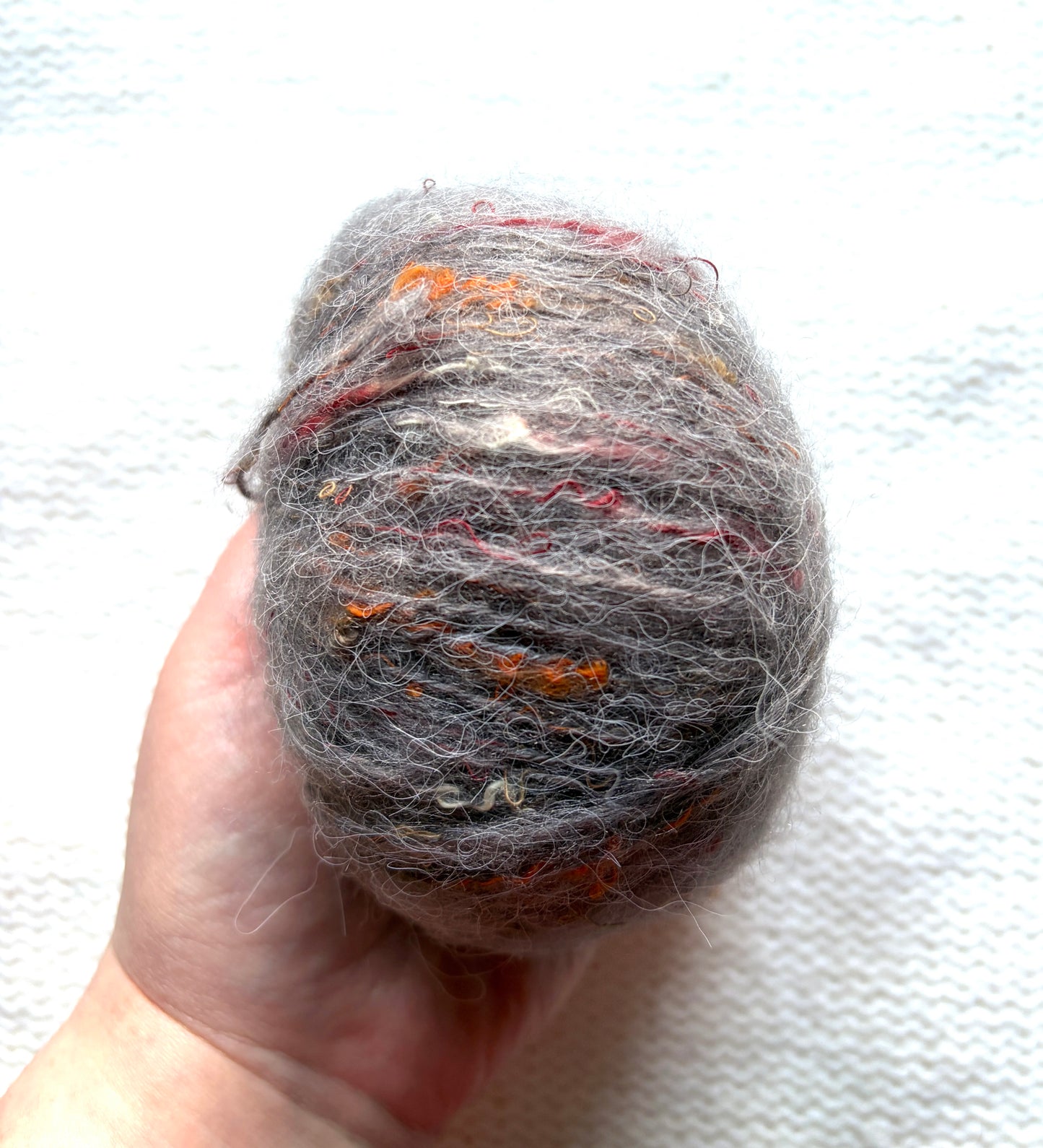 6 balls x 25g Mohair Wool yarn : Mohair + Wool + Acrylic + Polyester : 18 Grey