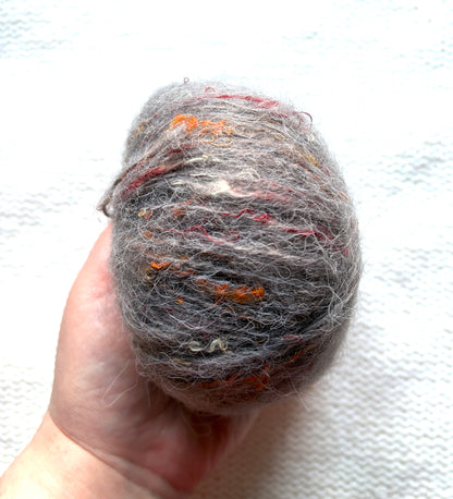 6 balls x 25g Mohair Wool yarn : Mohair + Wool + Acrylic + Polyester : 18 Grey