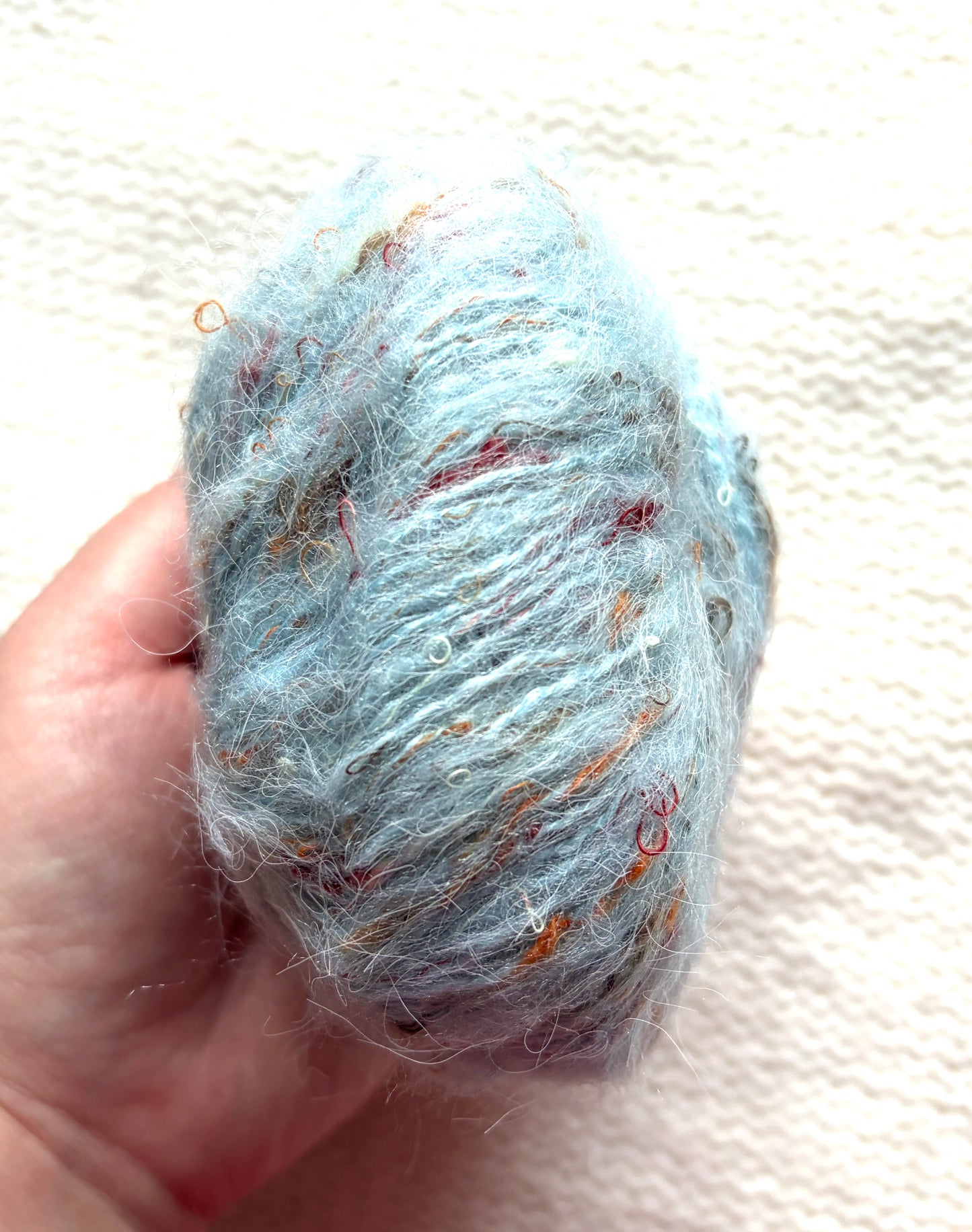 5 balls x 25g Mohair Wool yarn : Mohair + Wool + Acrylic + Polyester : 13 Green