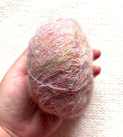 5 balls x 25g Alpaca Mohair yarn : Mohair + Alpaca + Acrylic : 05 Lychee Pink