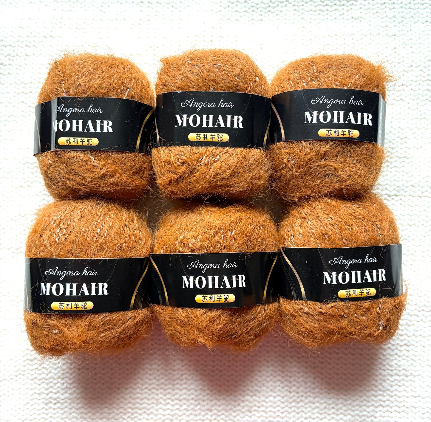 6 balls x 25g Mohair Alpaca yarn : Mohair + Alpaca + Acrylic : colour 14