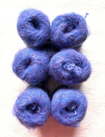 6 balls x 25g Mohair Alpaca yarn : Mohair + Alpaca + Acrylic : colour 08