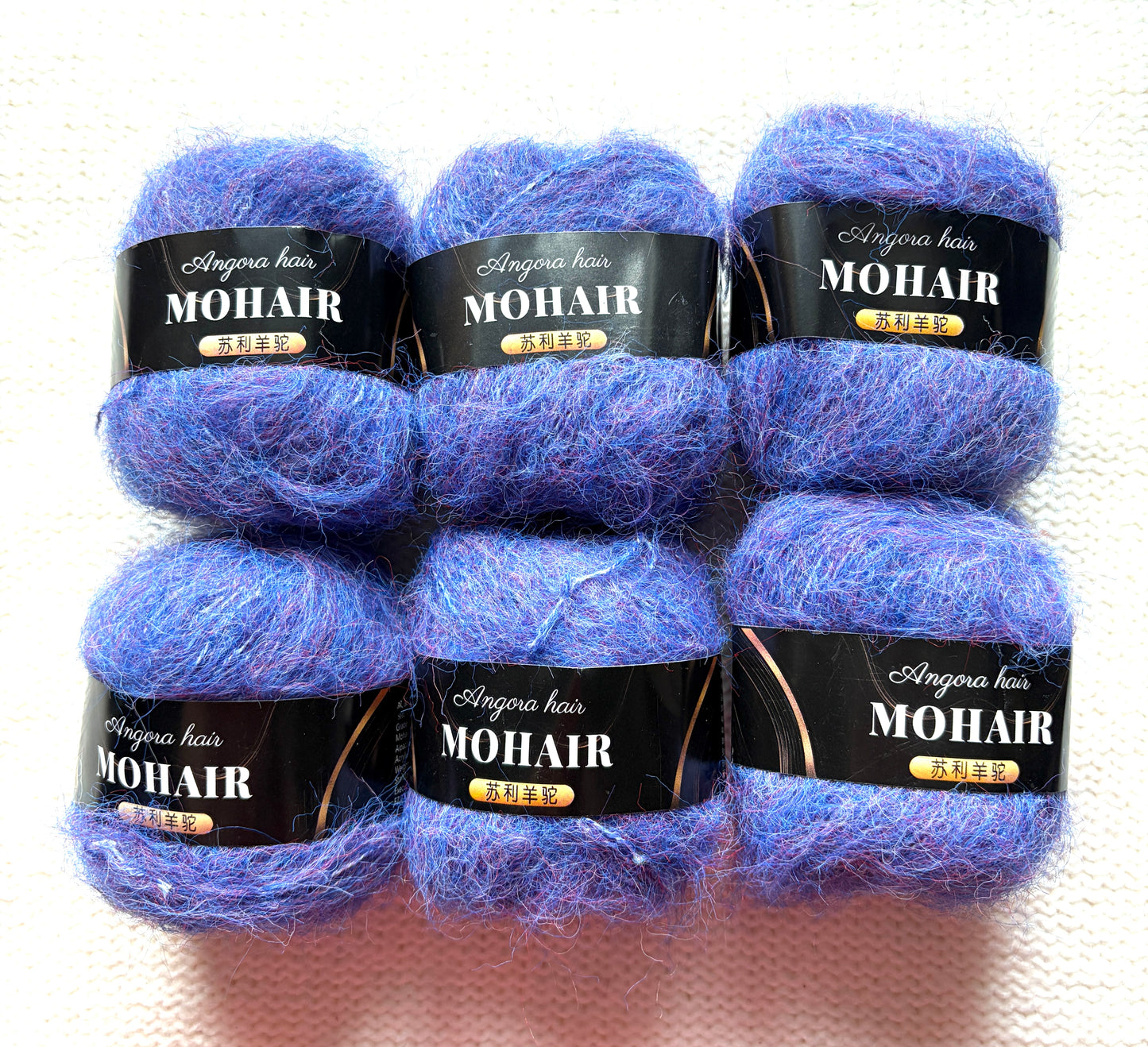 6 balls x 25g Mohair Alpaca yarn : Mohair + Alpaca + Acrylic : colour 08