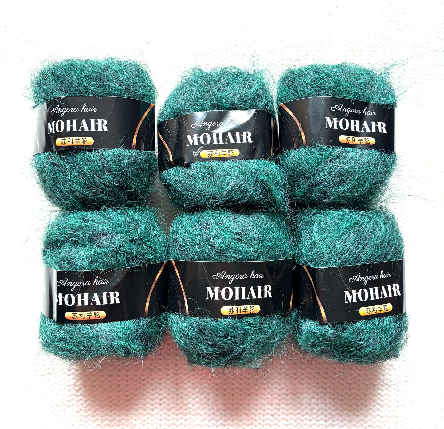 6 balls x 25g Mohair Alpaca yarn : Mohair + Alpaca + Acrylic : colour 13