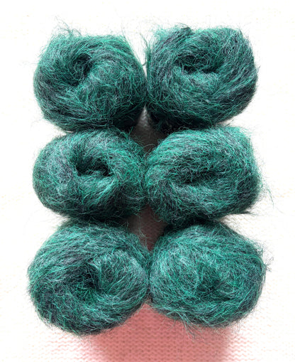 6 balls x 25g Mohair Alpaca yarn : Mohair + Alpaca + Acrylic : colour 13