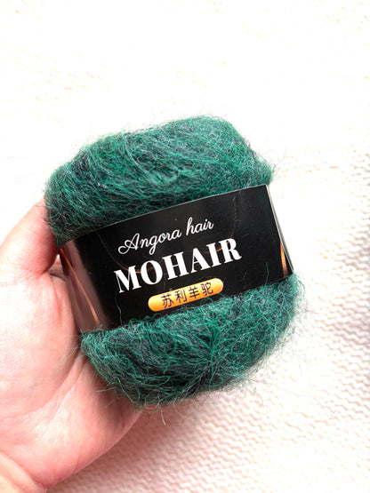 6 balls x 25g Mohair Alpaca yarn : Mohair + Alpaca + Acrylic : colour 13