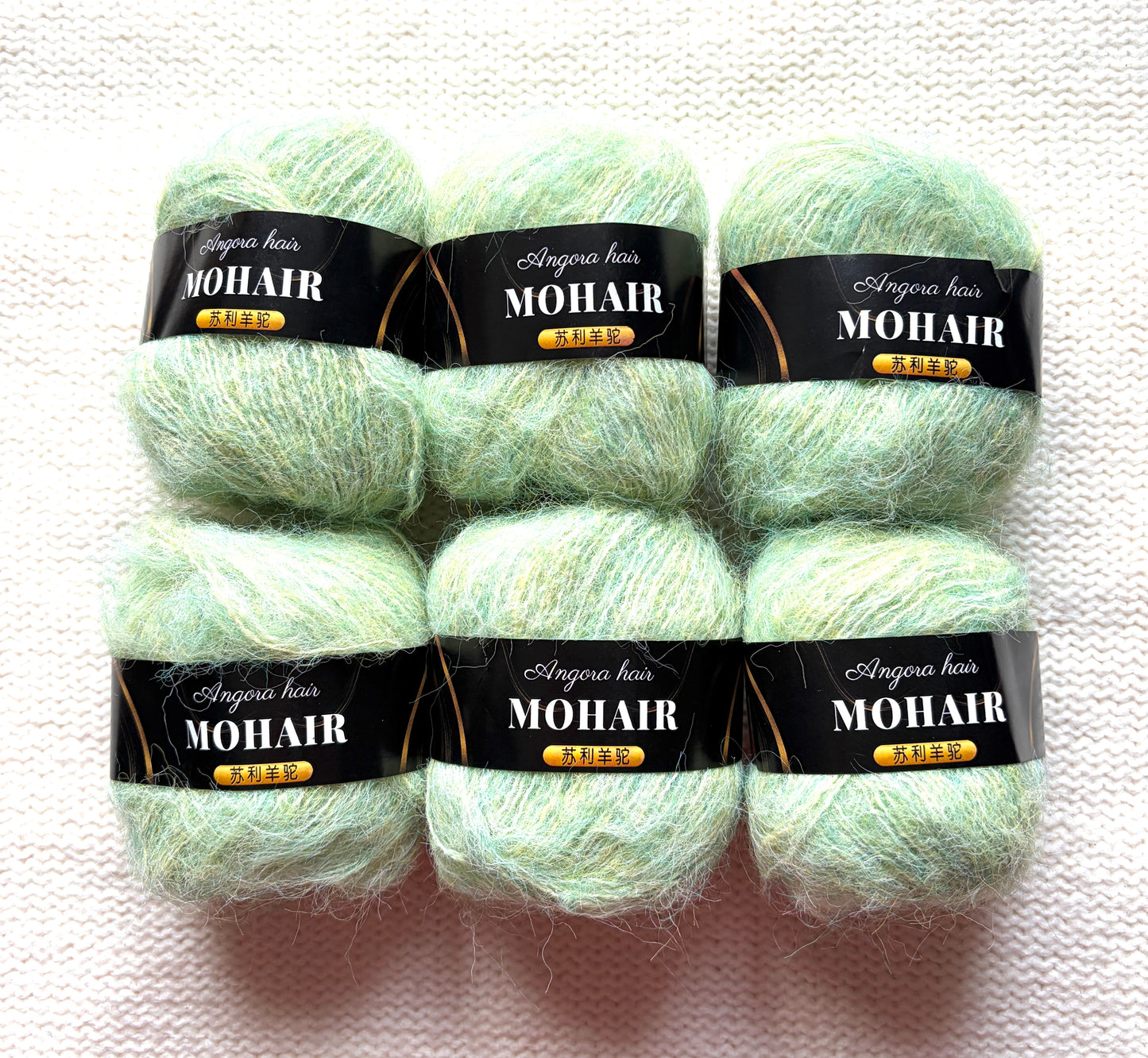6 balls x 25g Mohair Alpaca yarn : Mohair + Alpaca + Acrylic : colour 10