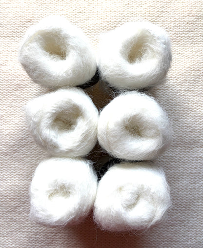 6 balls x 25g Mohair Alpaca yarn : Mohair + Alpaca + Acrylic : colour 18