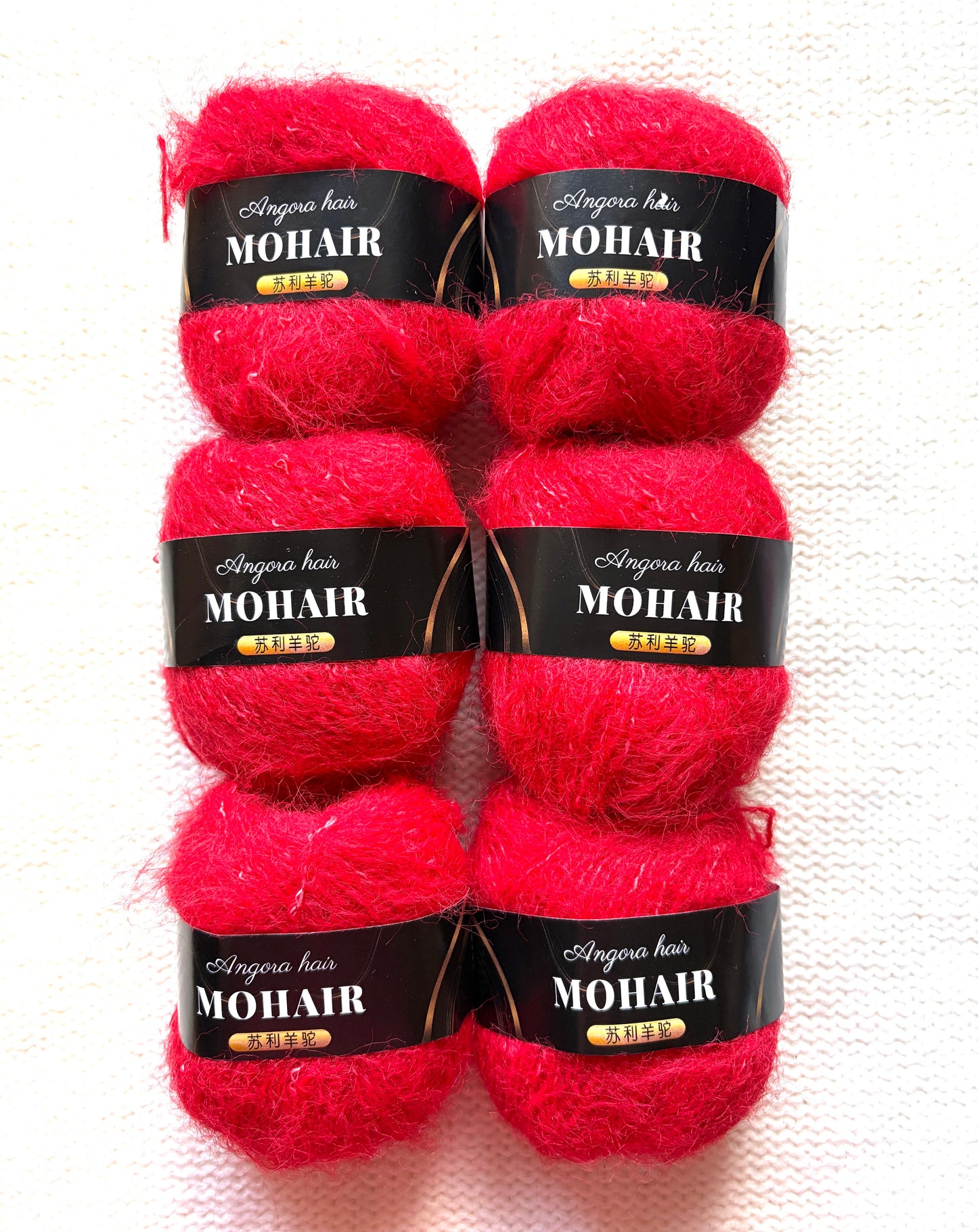 6 balls x 25g Mohair Alpaca yarn : Mohair + Alpaca + Acrylic : colour 24