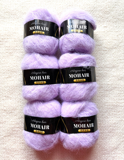 6 balls x 25g Mohair Alpaca yarn : Mohair + Alpaca + Acrylic : colour 22