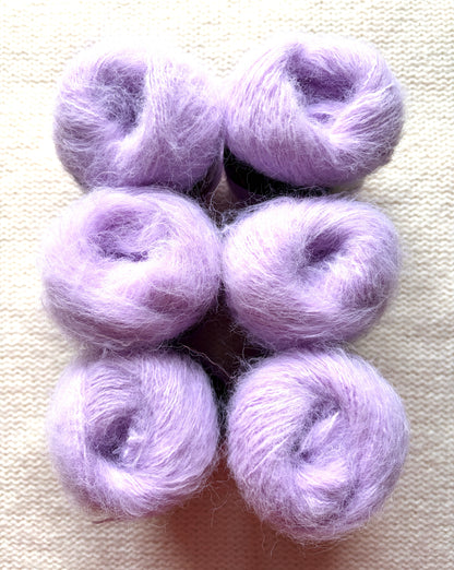 6 balls x 25g Mohair Alpaca yarn : Mohair + Alpaca + Acrylic : colour 22