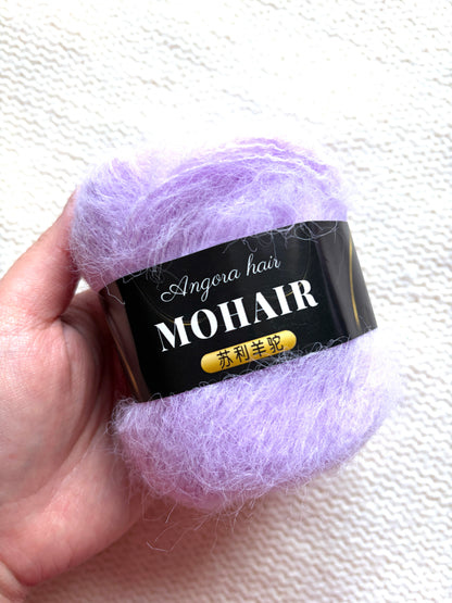 6 balls x 25g Mohair Alpaca yarn : Mohair + Alpaca + Acrylic : colour 22
