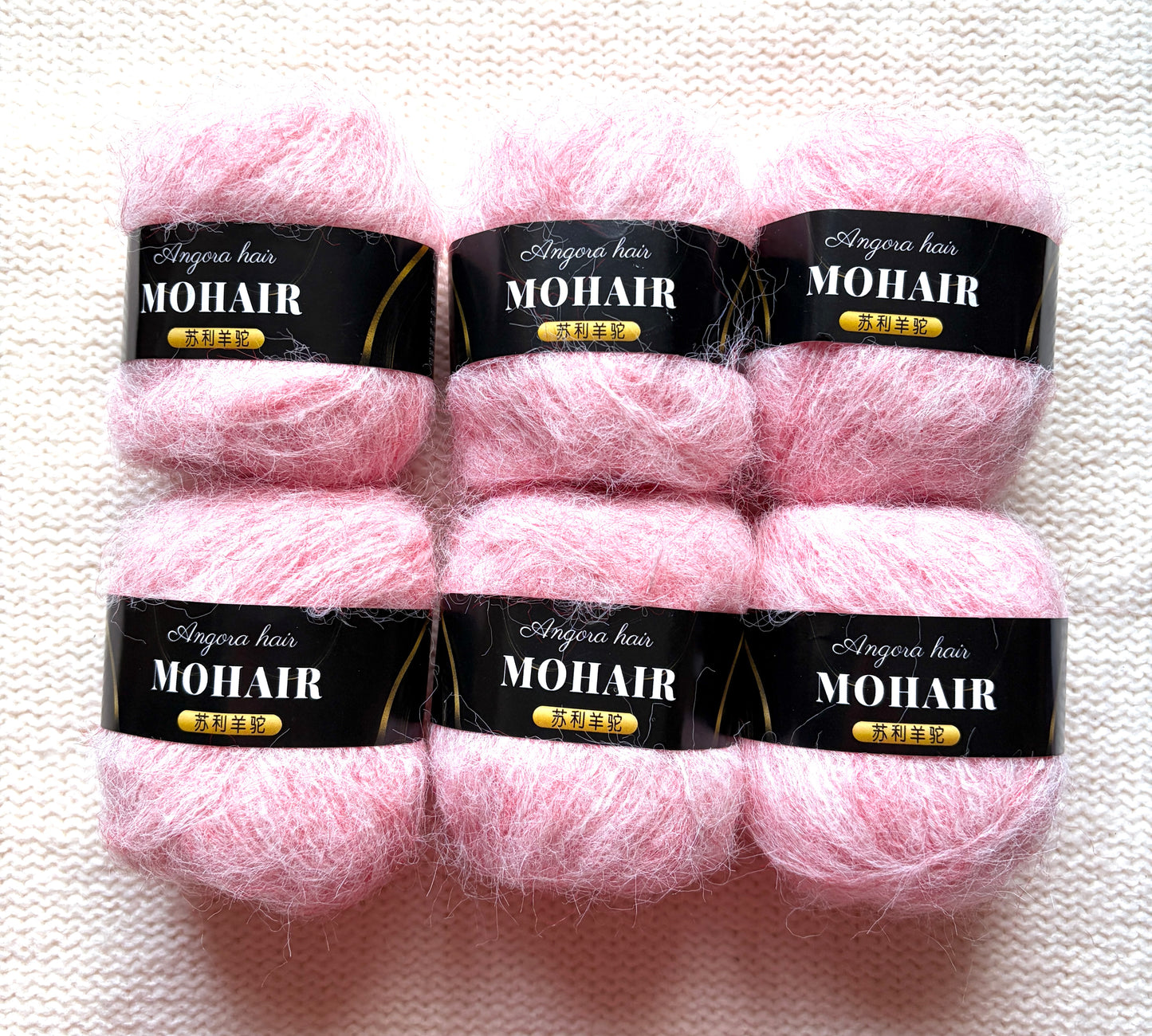 6 balls x 25g Mohair Alpaca yarn : Mohair + Alpaca + Acrylic : colour 01