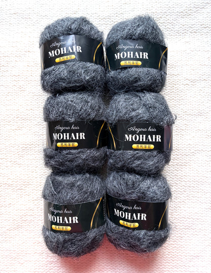 6 balls x 25g Mohair Alpaca yarn : Mohair + Alpaca + Acrylic : colour 16
