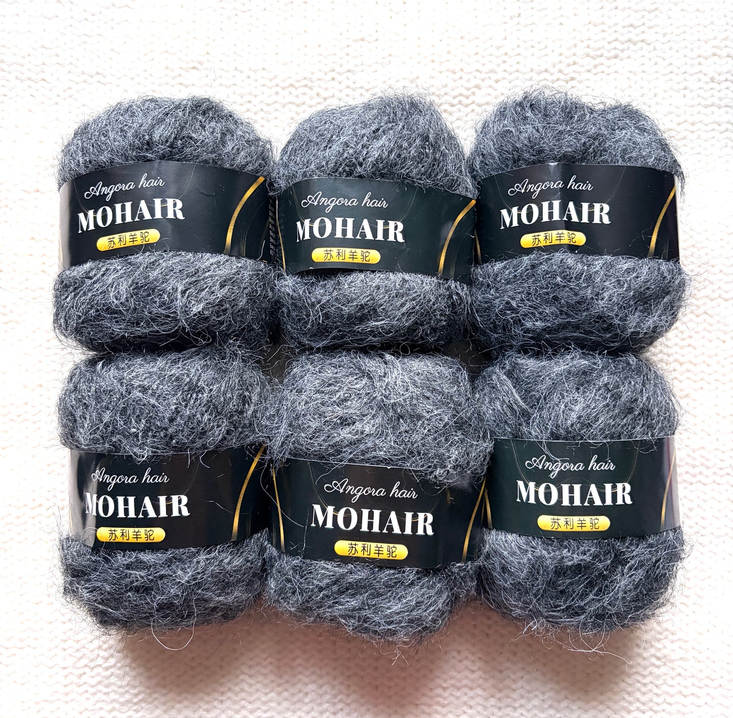 6 balls x 25g Mohair Alpaca yarn : Mohair + Alpaca + Acrylic : colour 16