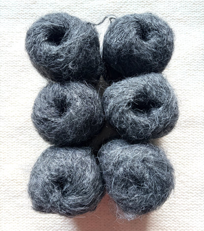 6 balls x 25g Mohair Alpaca yarn : Mohair + Alpaca + Acrylic : colour 16