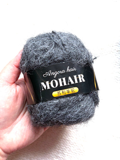 6 balls x 25g Mohair Alpaca yarn : Mohair + Alpaca + Acrylic : colour 16