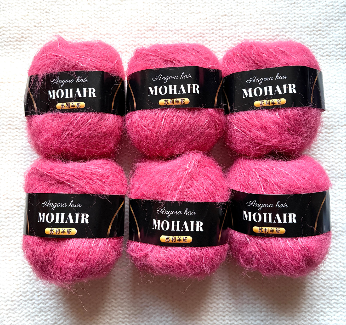 6 balls x 25g Mohair Alpaca yarn : Mohair + Alpaca + Acrylic : colour 23