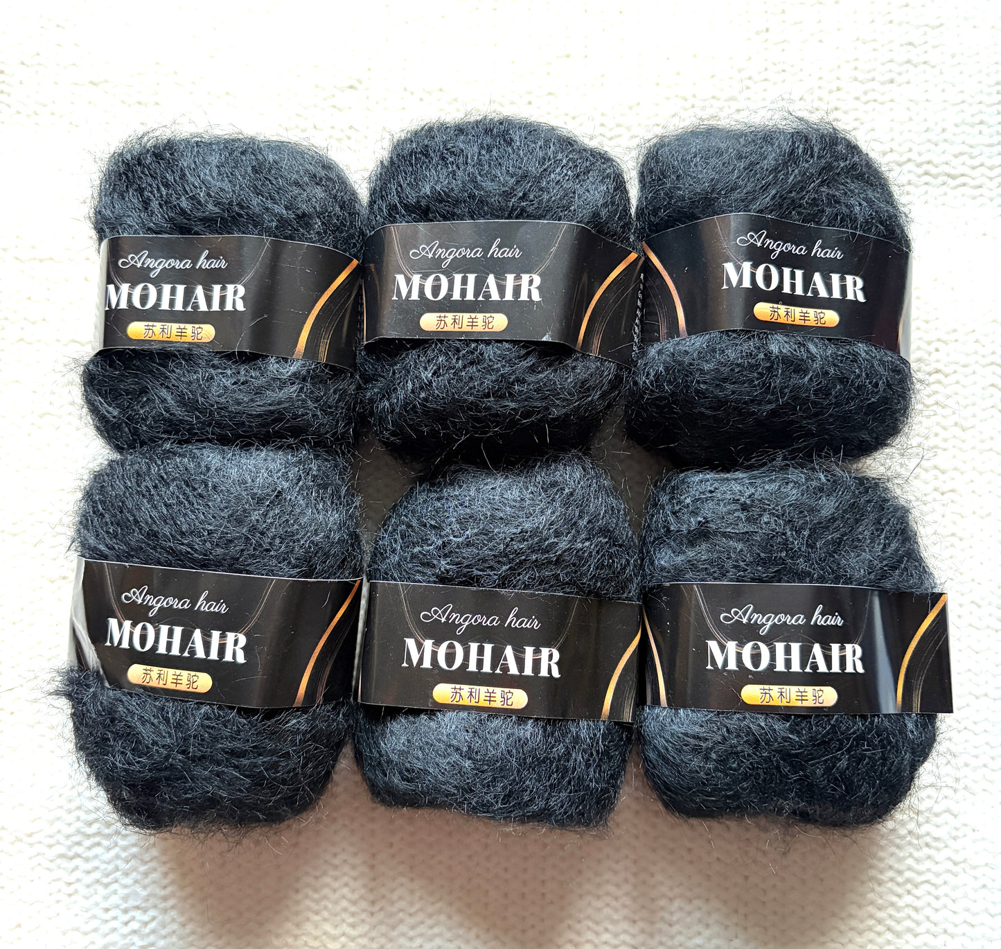 6 balls x 25g Mohair Alpaca yarn : Mohair + Alpaca + Acrylic : colour 17